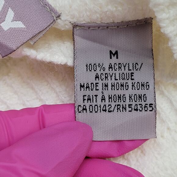 Vintage 90s MOD Sweater Womens Medium 20x23 White TanJay - Picture 10 of 12